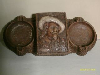 BUFFALO BILL SOUVENIR LOOKOUT MT. COLO. ASHTRAY 1940S