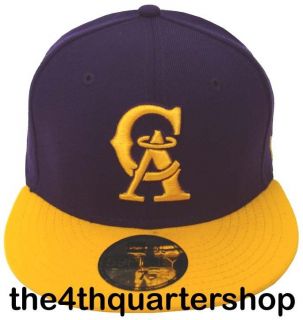 California Anaheim Angels Custom New Era 59FIFTY Fitted Cap Purple
