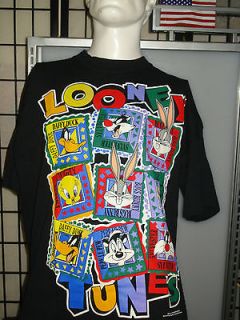 Looney Tunes Postage Stamp Bugs Bunny Taz Tweety T Shirt Size 3XL
