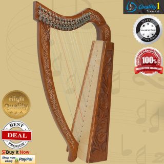 19 strings, Harp, C to F With Case and Learning Book