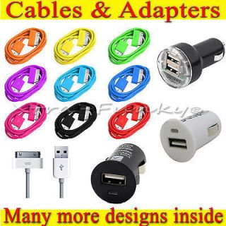 USB Sync Data Charger Cable Lead & Car Adapters For Various Mobile