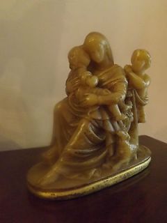 Antique magnificent wax statue representing a religious catholic