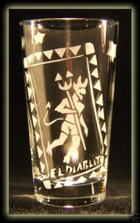 Loteria Mexican Art El Diablito Hiball Juice Glass