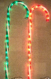 LOT OF 20 LIGHTED CHRISTMAS CANDY CANE 28 TALL MIX COLOR LAWN YARD