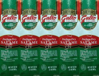 Gallo Italian Dry Salame Chub Salami Roll The #1 Selling   Fast Free