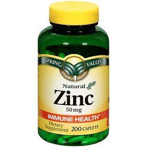 Zinc 50 mg 200 Caplets Spring Valley