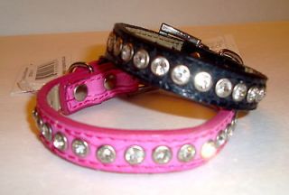 Bling faux alligator pleather small dog collar puppy t cup cat