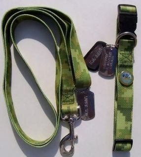 Army Camo Dog Collar & Lead Large 16 26 long 1 wide