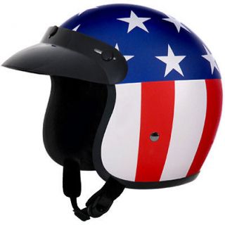 Captain America Daytona DOT Motorcycle Helmet OLD SCHOOL 3/4 NEW DC6CA