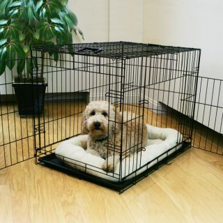 Dog Crate w/ Wire Divider   Large Collapsible Metal Puppy Pet Cage