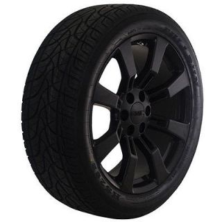 22 inch GMC truck matte black wheels rims tires package Yukon Denali