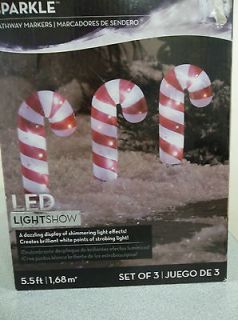 christmas pathway lights driveway markers stakes candy canes lightshow