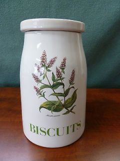 CROWN HERITAGE Made In England Biscuit Jar English Cookie Canister