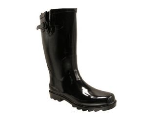 CAPELLI New York Rain Boots womens shiny Black Patent Rubber NEW Sizes