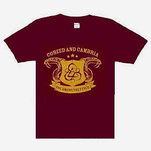 Coheed And Cambria music punk rock t shirt Burgundy S XL