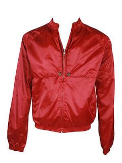 Lucio Castro Mens Red William Nylon Zip Up Wind Breaker Jacket L $216
