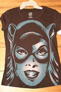 DC comics cat woman catwoman batman t shirt juniors L Large black new