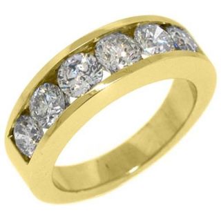 CARAT BRILLIANT ROUND CUT DIAMOND RING WEDDING BAND 14KT YELLOW GOLD