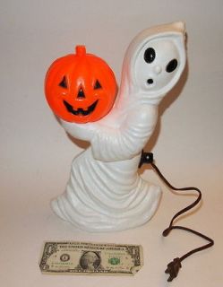 Halloween Ghost with Pumpkin Blow Mold Light up Table Top size 13