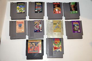 Lot of 10 Nintendo NES Games The Legend Of Zelda, Dragon Warrior