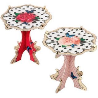 Pack 4 Elegant Vintage Theme Social Soiree Rosebud Cupcake Mini Cake