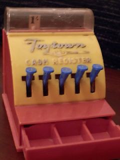1950s Toytown Mettoy Cash Register Old £sd display Small plastic till