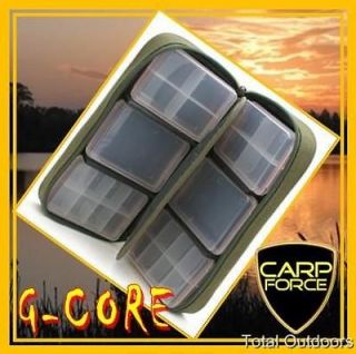 CARP FORCE G CORE 6 BOX TACKLE TIDY STORAGE SYSTEM RIG WALLET TACKLE
