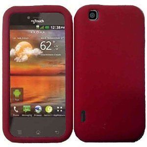 For T Mobile LG E739 myTouch Phone Red Accessory Silicone Skin Soft
