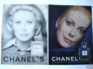 1975 CATHERINE DENEUVE Chanel No.5 mag LOT of 2