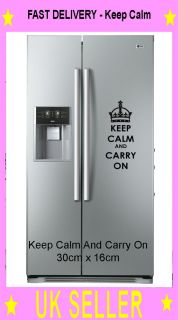 Keep Calm And Carry On *NEW 2012* Quote Decal Car Wall Sticker War