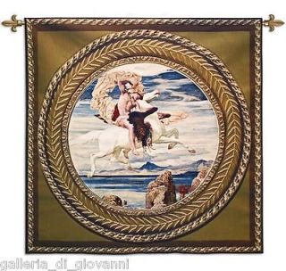 Perseus on Pegasus Wall Tapestry W/Rod 53x 53 Greek Mythology