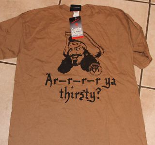 Captain Morgan Rum Are Ya Thirsty TAN Adult T Shirt