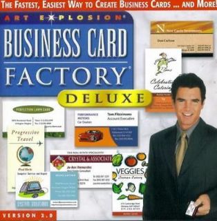  Business Card Factory 2.0 Deluxe w/ Manual PC CD design print own