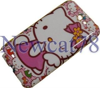 NOTE 2 II Mate N7100 Pink Hello Kitty Back Case + Screen Protector