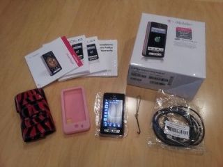 MOBILE SAMSUNG BEHOLD SGH T919 PINK QWERTY CELL PHONE LEATHER CASE