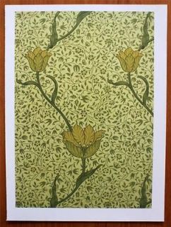 c1980s William Morris Wallpaper Garden Tulip Pattern Colour Plate