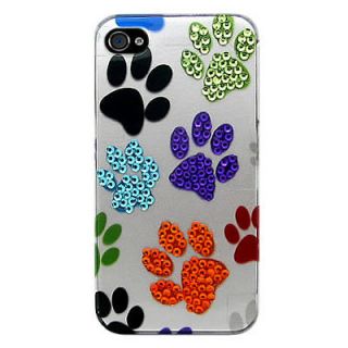 Paw Prints Design Faceplate Case For Apple Iphone 4 4G 4Gs 4S Phone