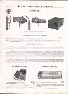 1920 ad Dynamite Nitroglycerine Wood Box Miners Squibs Gun Powder