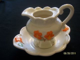 Ceramic Pitcher and Wash basin bowl   Small   vintage 612