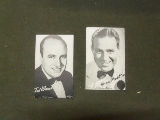 1940S MUTOSCOPE EXHIBIT POST CARDS LOT OF 2   HORACE HEIDT TED WEEMS