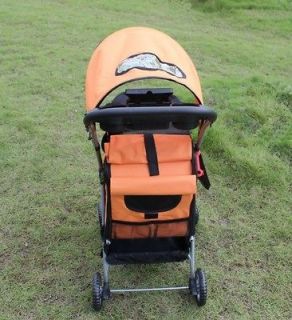 New Ultimate Orange 4 IN 1 Pet Dog Cat Stroller Carrier car Seat House