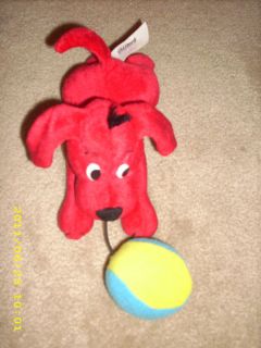 Clifford The Big Red Dog Plush W/ Ball On A String 10