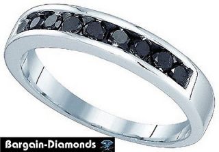 man black diamond gold wedding ring band .50 carat dress anniversary