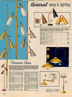 1962 63 AD Mis Century Pole Lamps Lights Smoking Pipe Sets Meerschaum