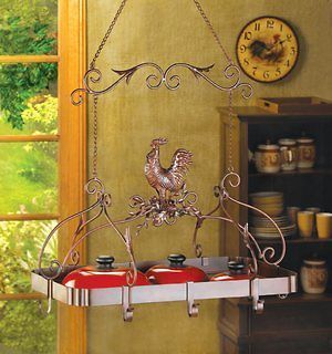 Chicken Rooster Plate Rack Paper Towel Holder Pot Rack Vase S&P Wire