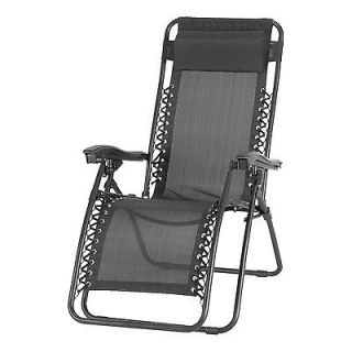 Astonica 50104385 Charcoal Anti Gravity Chair with Head Cushion