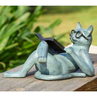 cat garden statue