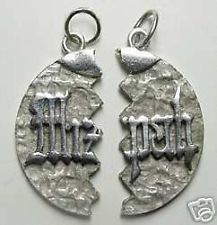 0881 Jewish Silver Mizpah Love Pendant Charm Jewelry