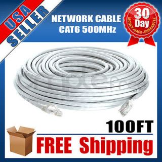 WHITE 100 FT CAT6 PATCH XBOX PS3 ETHERNET NETWORK CABLE 100 feet