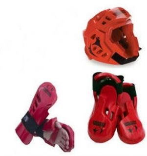 Macho Warrior Red Sparring Gear Set NEW Any Size
